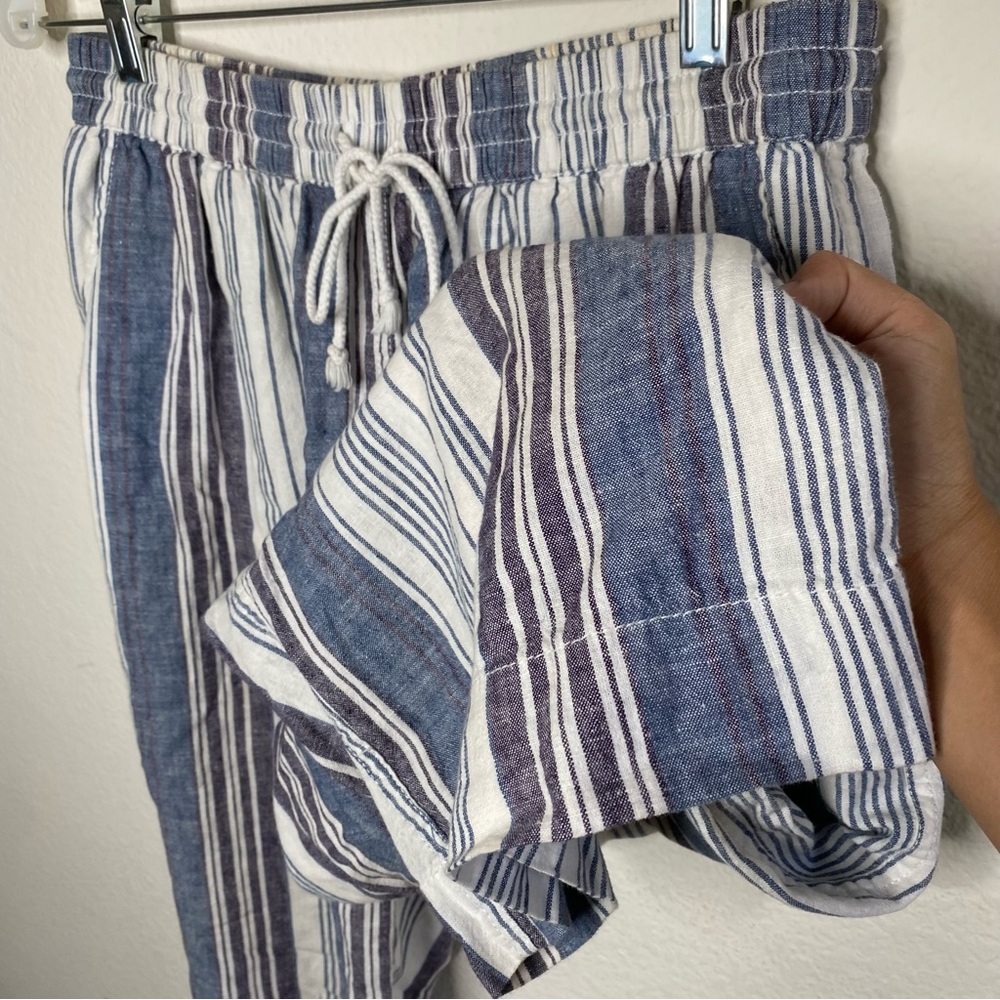 Beach lunch lounge linen capris flowy pants - Picture 9 of 10